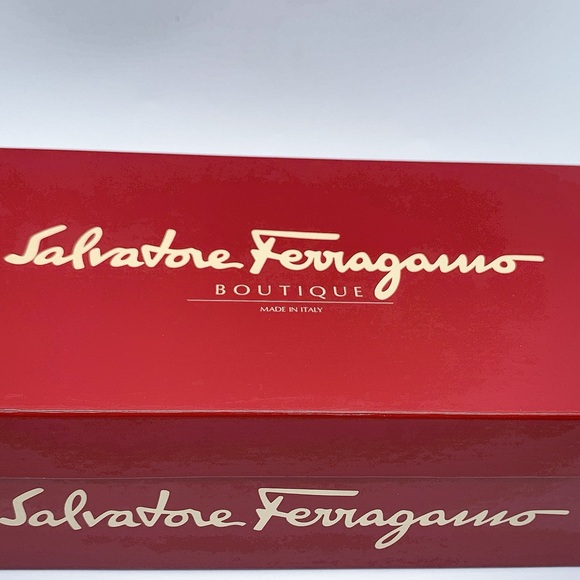 Salvatore Ferragamo Clarissa Croc-Embossed Heel Pump in Black - Picture 11 of 13